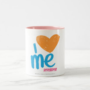 Tasse 2 Couleurs I coeur j'orange/Aqua