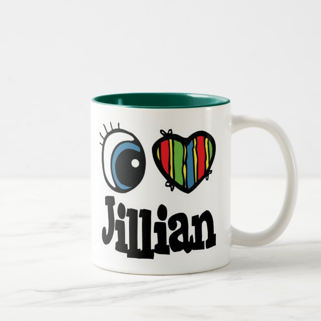 Tasse 2 Couleurs I Heart (Love) Jillian (Droit)