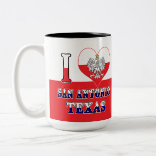 Tasse 2 Couleurs I Heart Love San Antonio Texas