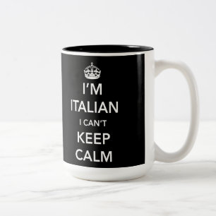 Tasse 2 Couleurs I l'Italien du ` m et moi ne peut pas garder le