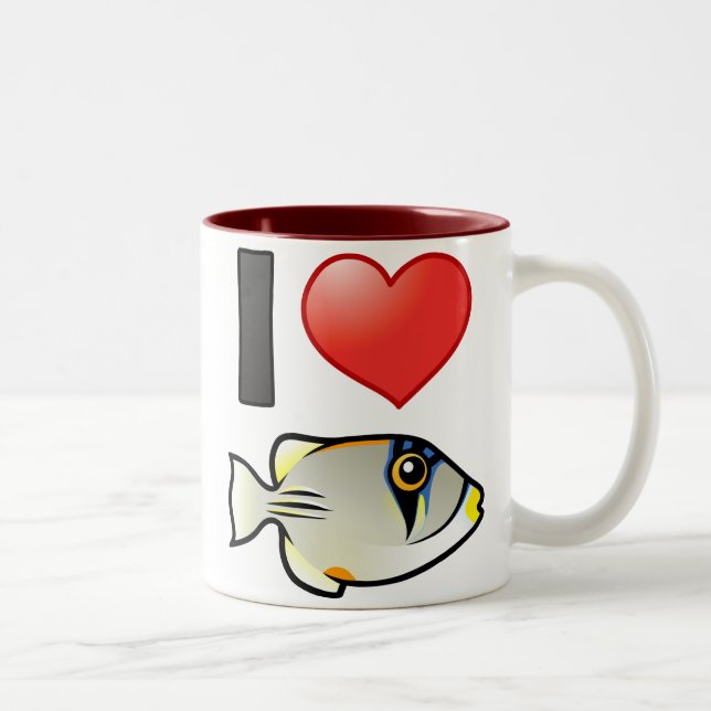 Tasse 2 Couleurs I Love Arabian Picassofish (Droit)