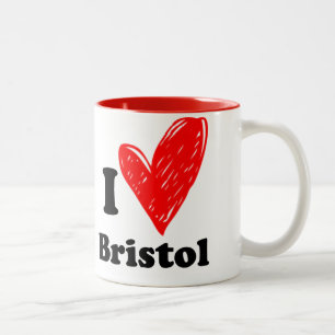 Tasse 2 Couleurs I love Bristol