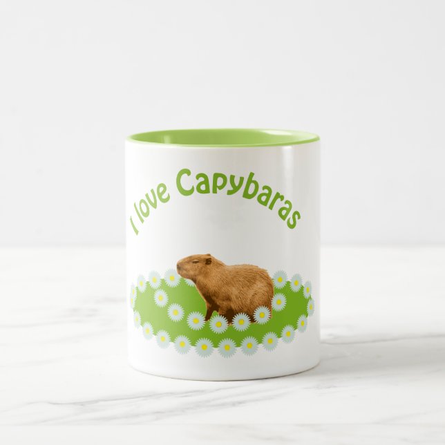 Tasse 2 Couleurs I love Capybaras (Centre)