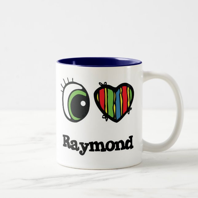 Tasse 2 Couleurs I Love (Coeur) Raymond (Droit)