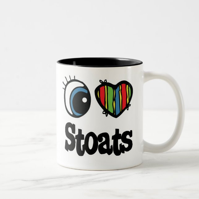 Tasse 2 Couleurs I Love (Coeur) Stoats (Droit)