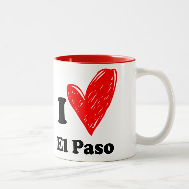 Tasse 2 Couleurs I love El Paso (Droit)