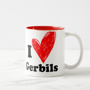 Tasse 2 Couleurs I love Gerbils