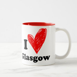 Tasse 2 Couleurs I love Glasgow