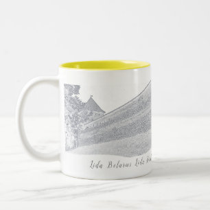 Tasse 2 Couleurs I Love Lida Belarus Architecture Castle Sketch