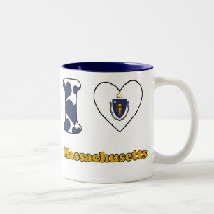 Tasse 2 Couleurs I love Massachusetts