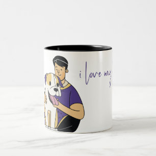 Tasse 2 Couleurs I Love My Dog - Homme Edition