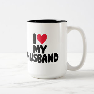 Tasse 2 Couleurs "I Love My Husband - Romantique Saint Valentin cad