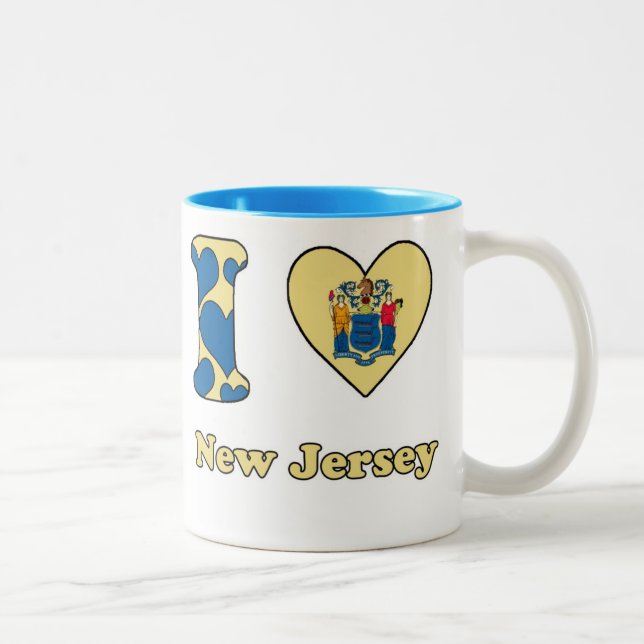 Tasse 2 Couleurs I love New Jersey (Droit)