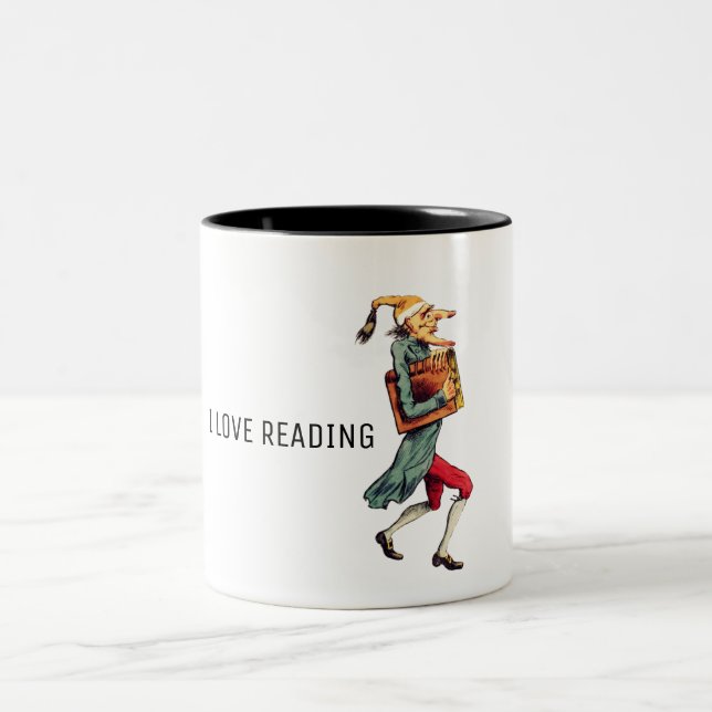 Tasse 2 Couleurs I Love Reading Personnage victorien (Centre)