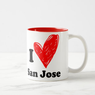 Tasse 2 Couleurs I love San Jose