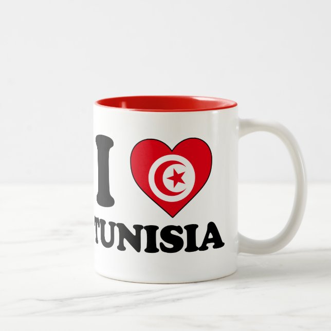 Tasse 2 Couleurs I love Tunisia (Droit)