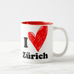 Tasse 2 Couleurs I love Zürich