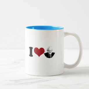 Tasse 2 Couleurs I portrait de ponceuses de Bernie de coeur