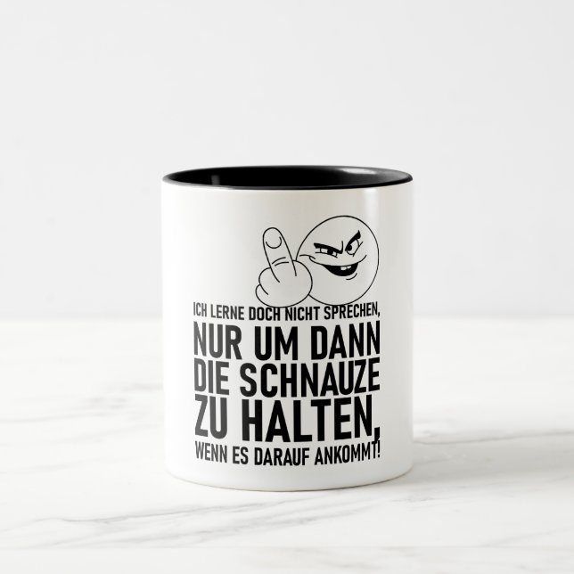 TASSE 2 COULEURS ICH LERNE DOCH NICHT SPRECHEN (Centre)