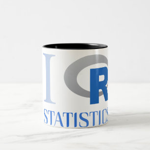 Tasse 2 Couleurs Il effiloche café ou thé d'I love R Statistics