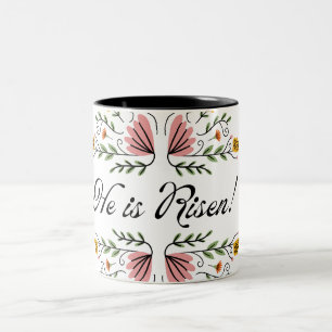 Tasse 2 Couleurs Il est ressuscité Pâques