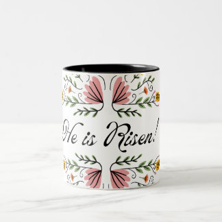 Tasse 2 Couleurs Il est ressuscité Pâques