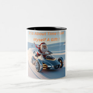 Tasse 2 Couleurs Il est temps que je me fasse un cadeau, Père Noël