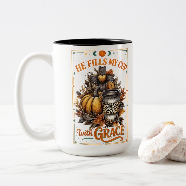 Tasse 2 Couleurs Il Remplit Ma Coupe... (Avec donut)