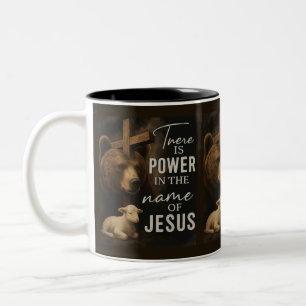 Tasse 2 Couleurs Il y a le pouvoir au nom de Jésus