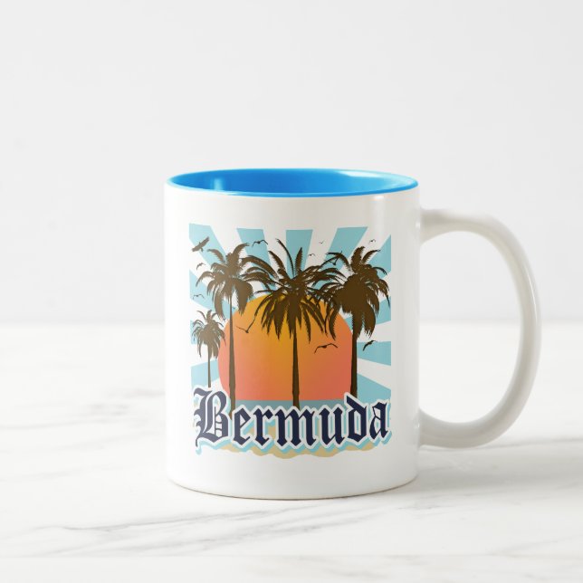 Tasse 2 Couleurs Île des souvenirs des Bermudes (Droit)