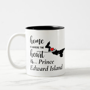 Tasse 2 Couleurs Île-du-Prince-Édouard La maison est là où le coeur