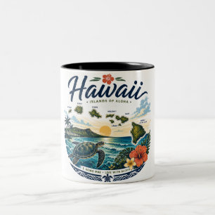 Tasse 2 Couleurs Îles Hawaï