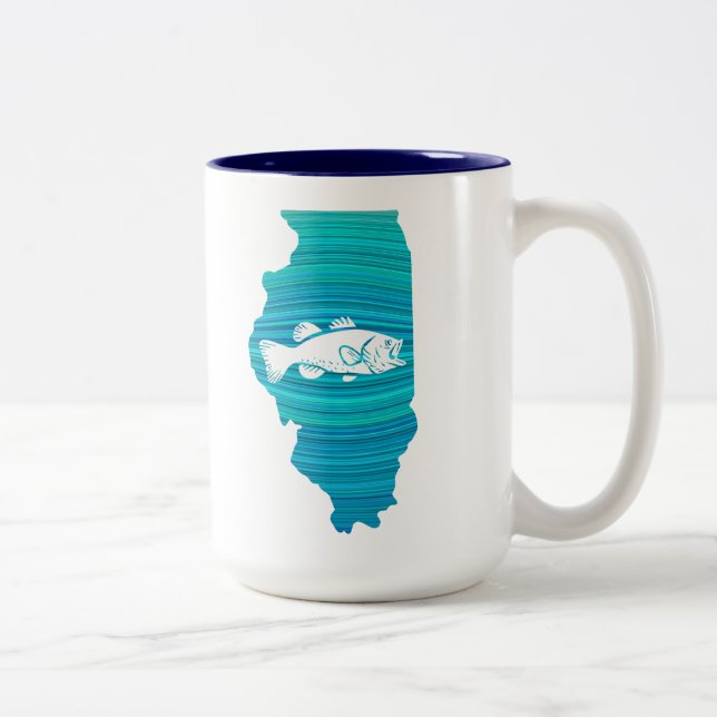 Tasse 2 Couleurs Illinois Wave Fishing (Droit)