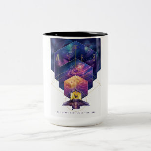 Tasse 2 Couleurs Illustration artistique du télescope spatial James