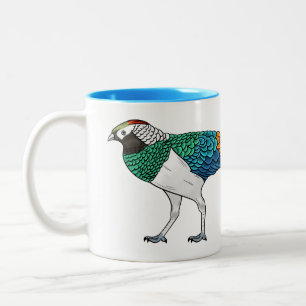 Tasse 2 Couleurs illustration de dessin animé de faisan de Lady Amh