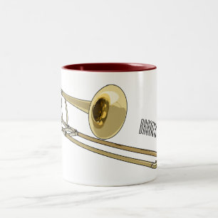 Tasse 2 Couleurs Illustration de dessin animé de Trombone