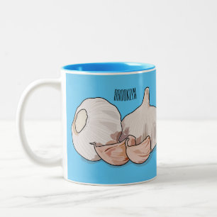 Tasse 2 Couleurs Illustration de dessin sur l'ail