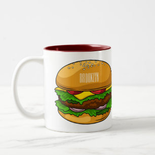 Tasse 2 Couleurs Illustration de Hamburger