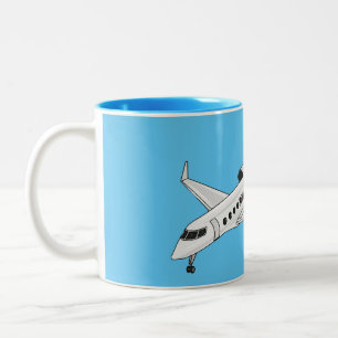 Tasse 2 Couleurs Illustration de jet privé