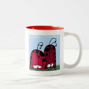 Tasse 2 Couleurs Illustration de Ladybug d'amour non demandé