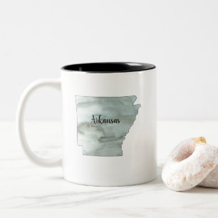 Tasse 2 Couleurs Illustration de l'État de l'Arkansas