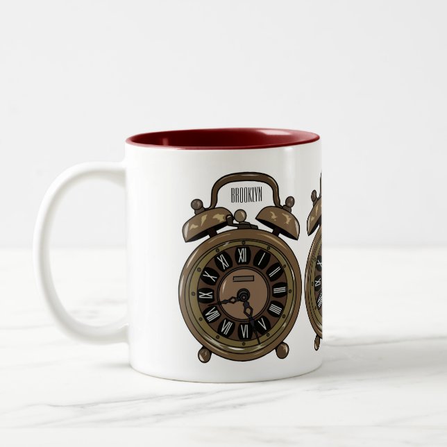 Tasse 2 Couleurs Illustration de l'horloge d'alarme (Gauche)