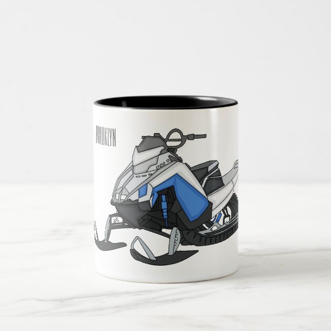 Tasse 2 Couleurs Illustration de motoneige (Centre)