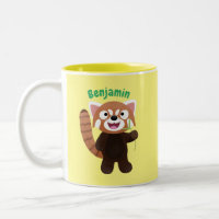Illustration de panda rouge mignon