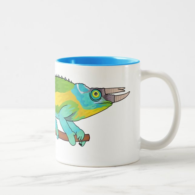 Tasse 2 Couleurs Illustration du caméléon de Jackson (Droit)