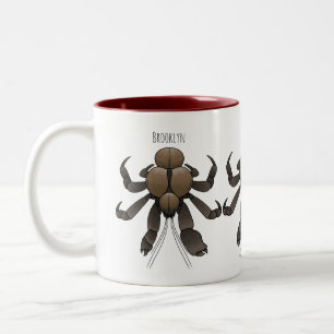 Tasse 2 Couleurs Illustration du crabe de coco