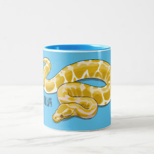 Tasse 2 Couleurs Illustration du serpent python birman