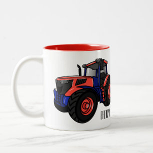 Tasse 2 Couleurs Illustration du tracteur