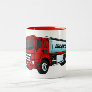 Tasse 2 Couleurs Illustration du transport de carburant par camion-