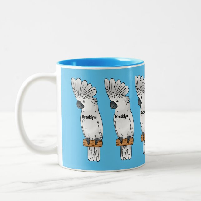 Tasse 2 Couleurs Illustration d'un oiseau de cobaye-parapluie (Gauche)